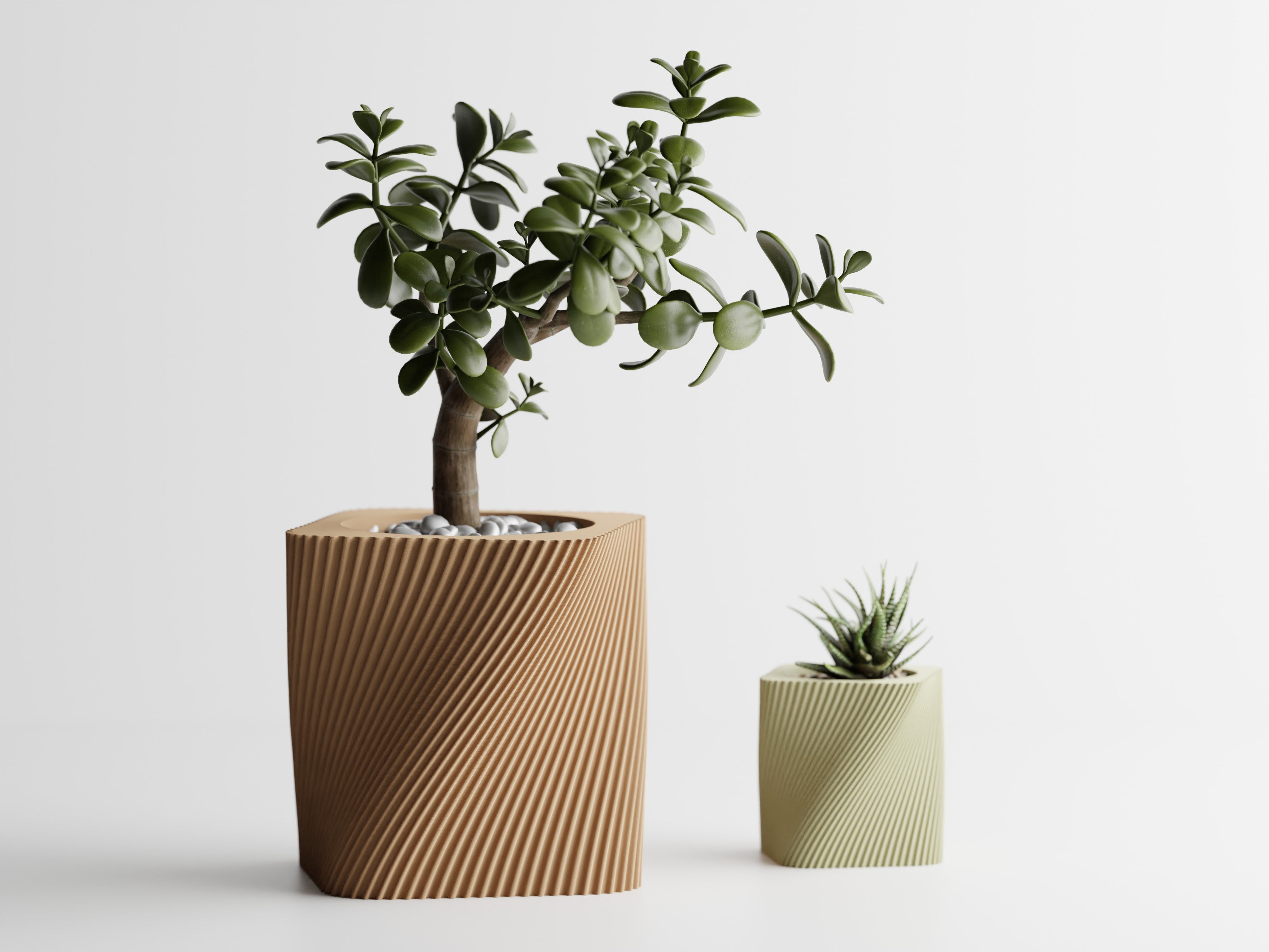 ribbed plant pots Twisted Rib planter – Sanderling Printworks