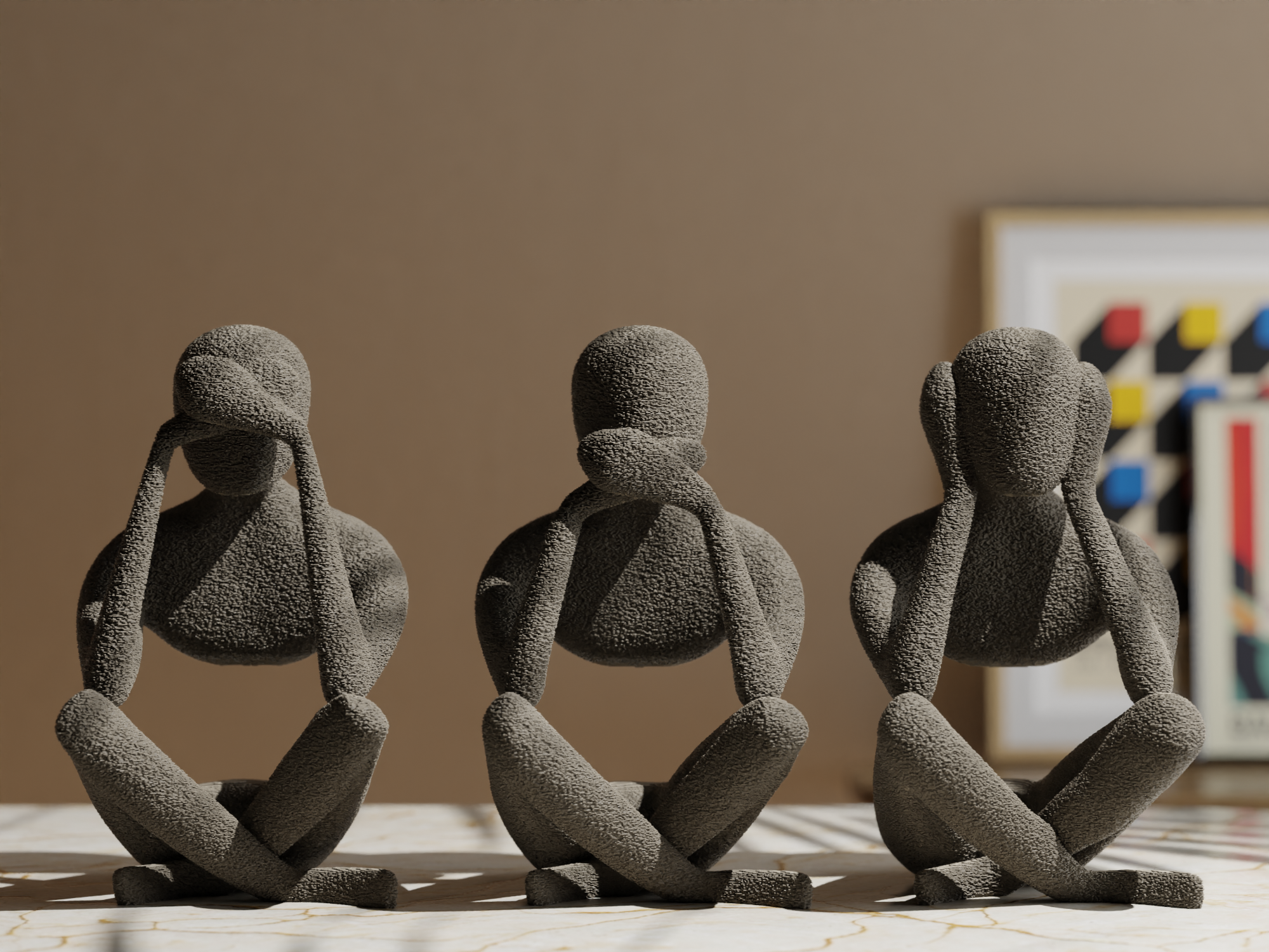 No Evil Trio Scupture Set