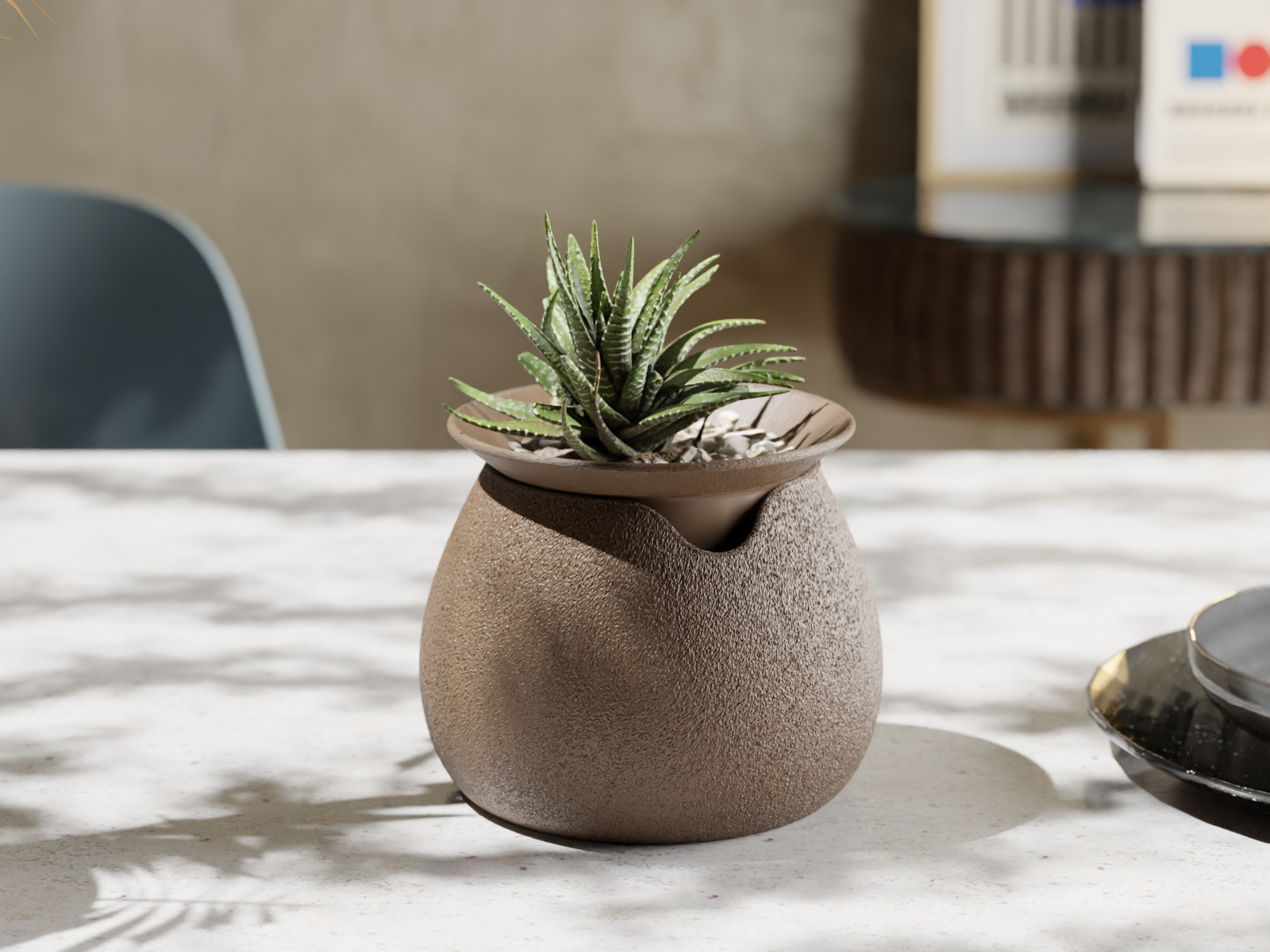 self watering succulent pot AquaFlora Self Watering Planter
