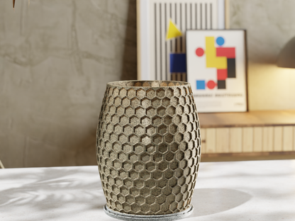 Hexa Flow Planter + Base - Geometric Elegance for Your Plants